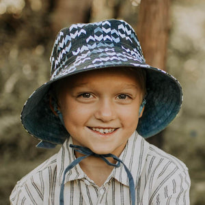 Bedhead Hats - Explorer' Kids Reversible Sun Hat -Billie / Ebony Outdoor Bedhead Hat 