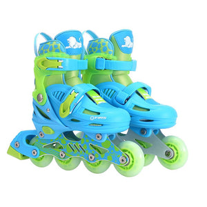 Cougar - Kids Inline Roller Skate Set for Beginner with Helmet and Protection Kit - Blue-Panda Kids and Baby