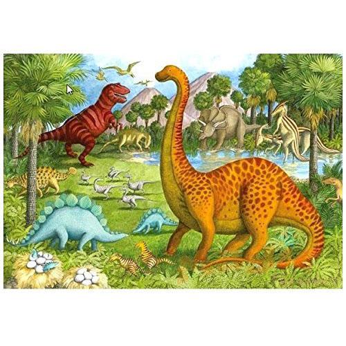 Ravensburger - Dinosaur Pals Super Size Puzzle - 24pcs-Panda Kids and Baby