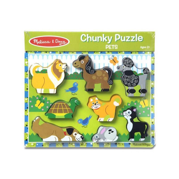 Melissa & Doug - Pets Chunky Puzzle - 8pcs-Panda Kids and Baby