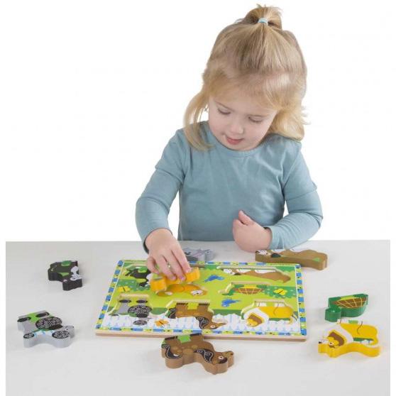 Melissa & Doug - Pets Chunky Puzzle - 8pcs-Panda Kids and Baby