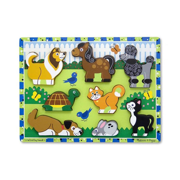 Melissa & Doug - Pets Chunky Puzzle - 8pcs-Panda Kids and Baby