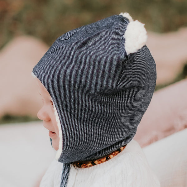 Bedhead Hat - Teddy Fleecy Beanie - Denim-Panda Kids and Baby