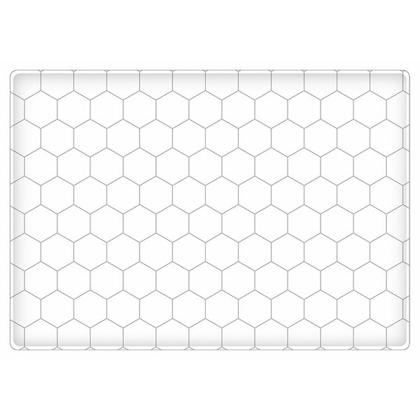 Premium Baby Playmat One Side - White Honeycomb - Extra Large Playmat & Rug Panda Kids 