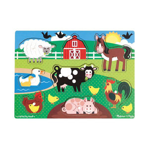 Melissa & Doug – Farm Peg Puzzle-Panda Kids and Baby
