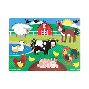 Melissa & Doug – Farm Peg Puzzle Educational Toys Melissa & Doug 