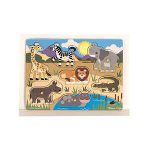 Melissa & Doug – Safari Peg Puzzle-Panda Kids and Baby