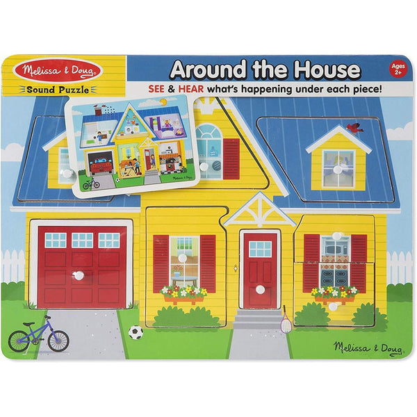 Melissa & Doug - Around the House Sound Puzzle - 8pcs Educational Toys Melissa & Doug 