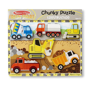 Melissa & Doug - Construction Chunky Puzzle Educational Toys Melissa & Doug 
