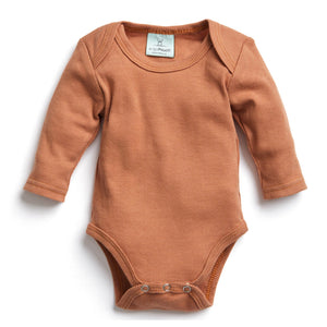 ergoPouch - Bodywear Long Sleeve Bodysuit 0.2 Tog - Chestnut-Panda Kids and Baby