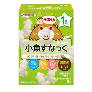 WAKODO Baby Snack +DHA Whitebait Puffs - Suitable for 12m+-Panda Kids and Baby