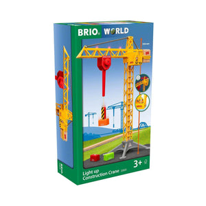 BRIO Crane - Construction Crane w Lights - 5 Pieces Wooden Toys - Trains BRIO 