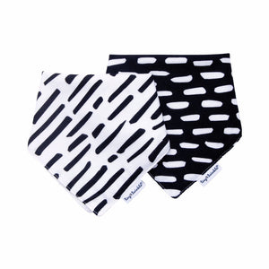 Tiny Twinkle - Bandana Bib - Black & White Set of 2-Panda Kids and Baby