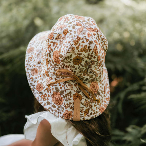 Bedhead Hats - 'Wanderer' Girls Reversible Panelled Bucket Sun Hat - Marie & Maize-Panda Kids and Baby