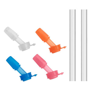 CamelBak - Eddy+ Kids Bite Valve - 4 Pack +2 Straws-Panda Kids and Baby