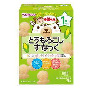 WAKODO Baby Snack +DHA Sweet Corn Puffs - Suitable for 12m+-Panda Kids and Baby