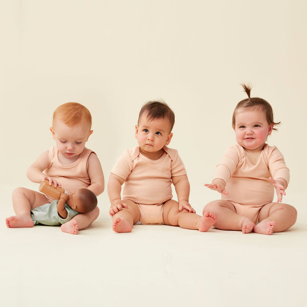 ergoPouch - Bodywear Long Sleeve Bodysuit 0.2 Tog - Shell-Panda Kids and Baby