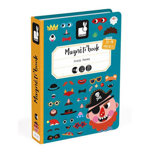 Janod - Boy Faces Magnetibook-Panda Kids and Baby