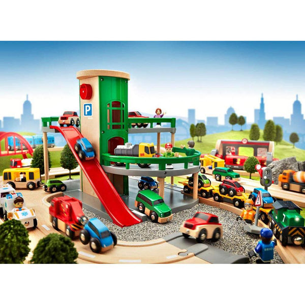 BRIO Destination - Parking Garage - 7 Pieces Wooden Toys - Trains BRIO 