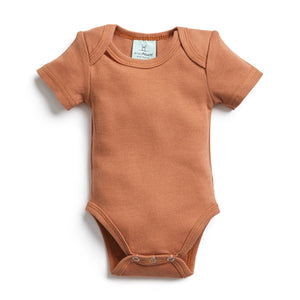 ergoPouch - Bodywear Short Sleeve Bodysuit 0.2 Tog - Chestnut-Panda Kids and Baby