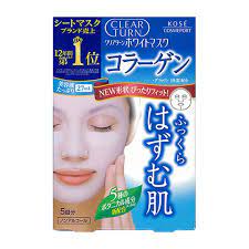 Kose Cosmetic - Clear Turn Facial Mask White Collagen - 5 Pcs