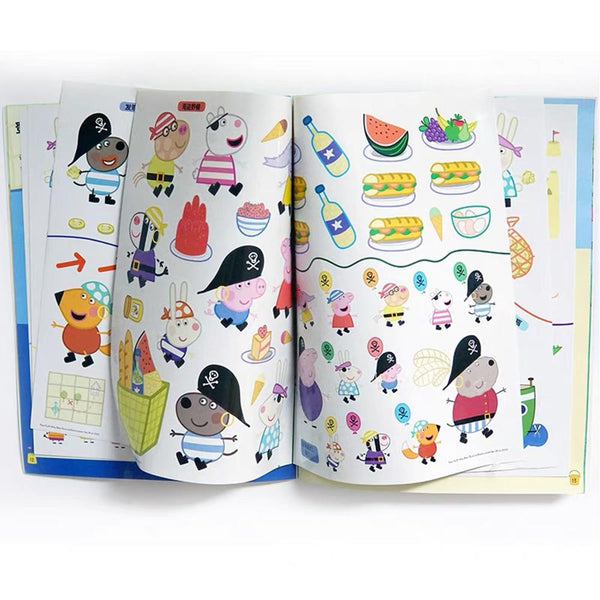 小猪佩奇趣味贴纸游戏书（第二辑4册套装）-Panda Kids and Baby