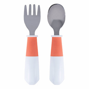 Tiny Twinkle - Fork and Spoon Set - Coral Utensils Tiny Twinkle 
