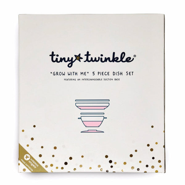 Tiny Twinkle - "Grow with Me" Feeding Set - Rose Dishware Tiny Twinkle 