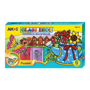 AMOS - Glass Deco - 22ml - 6 Colours Kids Art AMOS 