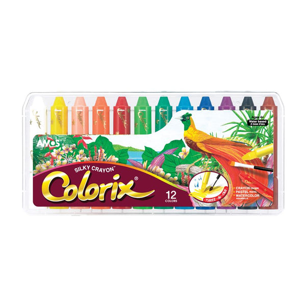AMOS - Colorix Silky Safe Crayon - 12 Colours Pack Kids Art AMOS 