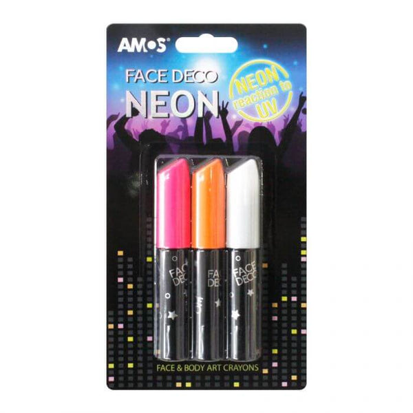 AMOS - Face Deco Neon 3 Pack-Panda Kids and Baby
