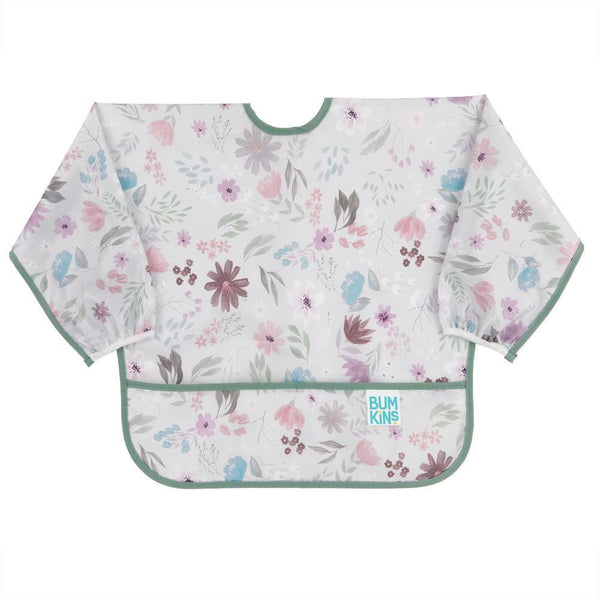Bumkins - Waterproof Sleeved Bib - Multi Colours Available-Panda Kids and Baby