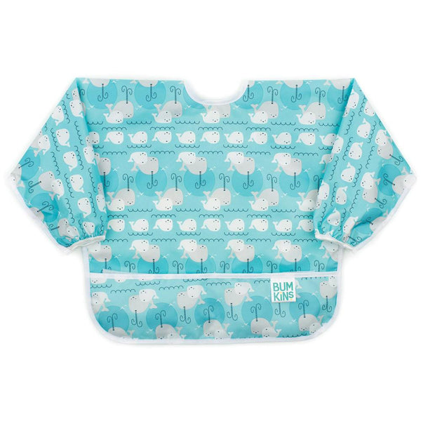 Bumkins - Waterproof Sleeved Bib - Multi Colours Available-Panda Kids and Baby