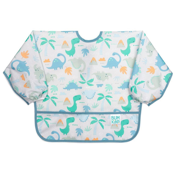 Bumkins - Waterproof Sleeved Bib - Multi Colours Available-Panda Kids and Baby