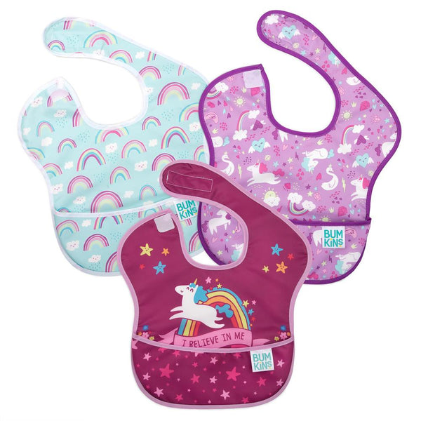 Bumkins - SuperBib® - 3 Pack - Multi Options Available-Panda Kids and Baby