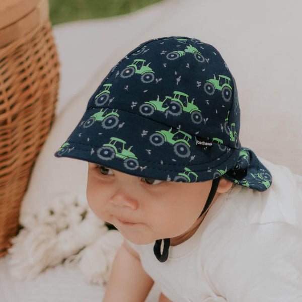 Bedhead Hats - Legionnaire Flap Sun Hat - Tractor-Panda Kids and Baby
