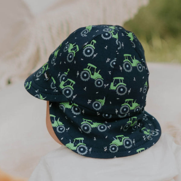 Bedhead Hats - Legionnaire Flap Sun Hat - Tractor-Panda Kids and Baby