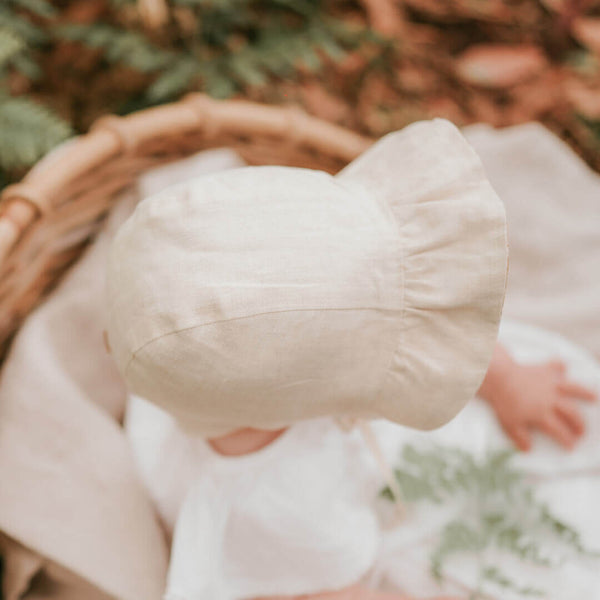 Bedhead Hats - 'Searcher' Reversible Ruffle Bonnet - Farah & Flax-Panda Kids and Baby