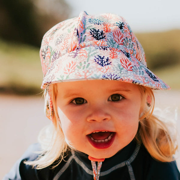 Bedhead - Kids Swim Legionnaire Hat - Coral-Panda Kids and Baby