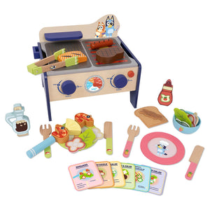 Bluey - Wooden BBQ & Salad Set-Panda Kids and Baby