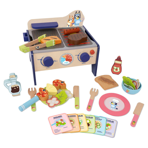 Bluey - Wooden BBQ & Salad Set-Panda Kids and Baby