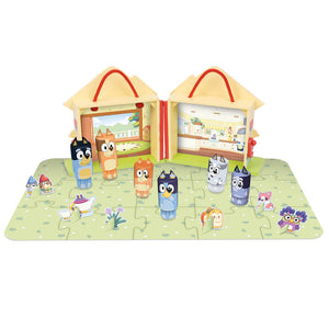 Bluey - Wooden Carry Along House-Panda Kids and Baby