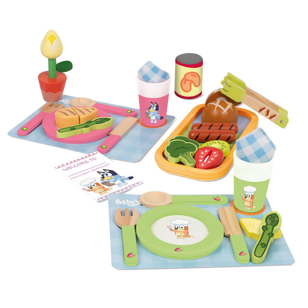 Bluey - Wooden Dine In With Bluey Set-Panda Kids and Baby