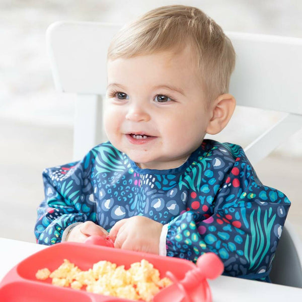 Bumkins - Waterproof Sleeved Bib - Multi Colours Available-Panda Kids and Baby