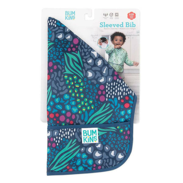 Bumkins - Waterproof Sleeved Bib - Multi Colours Available-Panda Kids and Baby