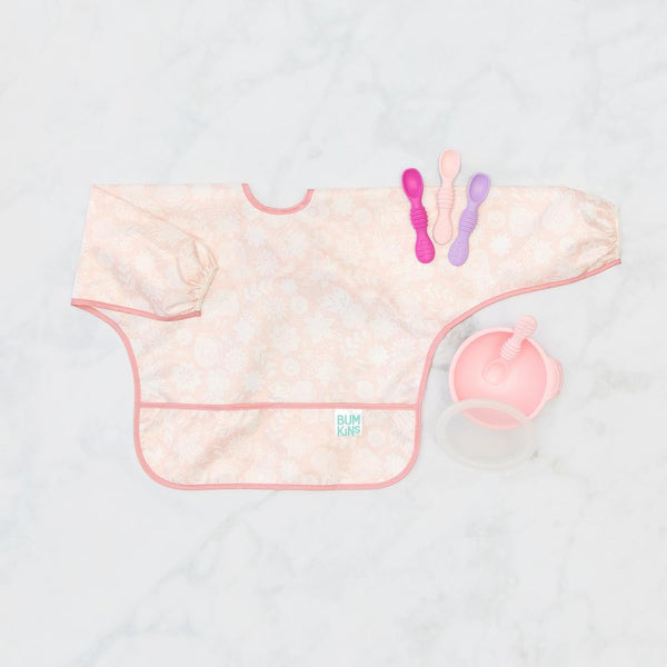 Bumkins - Waterproof Sleeved Bib - Multi Colours Available-Panda Kids and Baby