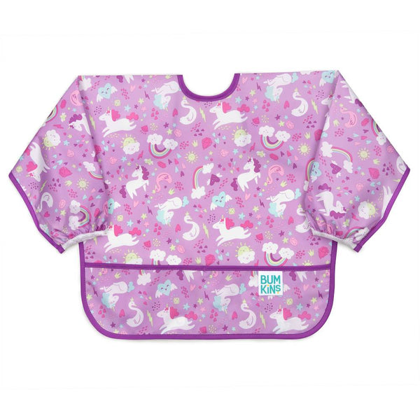 Bumkins - Waterproof Sleeved Bib - Multi Colours Available-Panda Kids and Baby