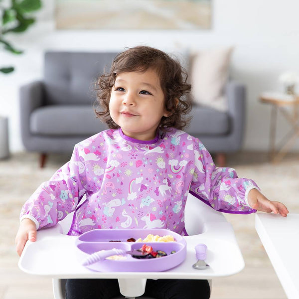 Bumkins - Waterproof Sleeved Bib - Multi Colours Available-Panda Kids and Baby