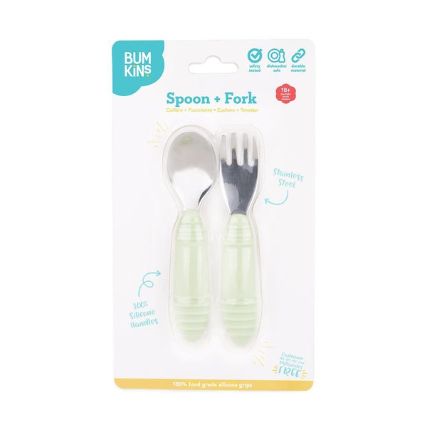Bumkins - Spoon and Fork - Multi Colours Available-Panda Kids and Baby