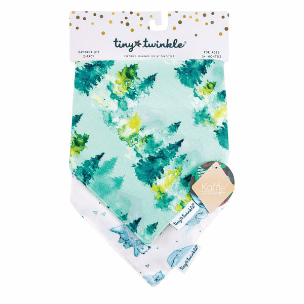 Tiny Twinkle - Bandana Bib - Forest Set of 2-Panda Kids and Baby